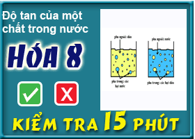 Độ tan của một chất trong nước