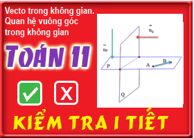 Kiểm tra chương: Vecto trong không gian. Quan hệ vuông góc trong không gian