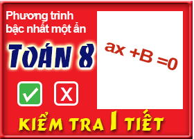 Kiểm tra chương: Phương trình bậc nhất một ẩn 