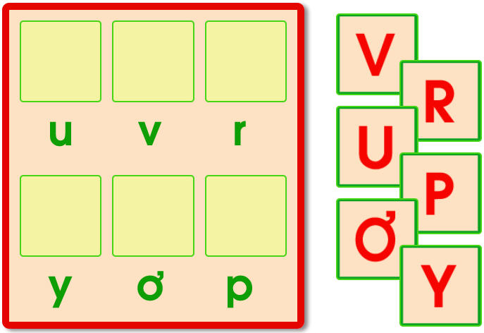 Tìm chữ cái tương ứng